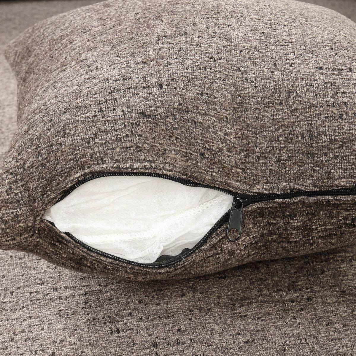 Reversible Sleeper Sectional Sofa Bed with Side Shelf and 2 Stools, Pull-Out L-Shaped Sofa Bed, Corner Sofa-Bed with Storage Chaise Left/Right Hande for Living Room, Knox Charcoal