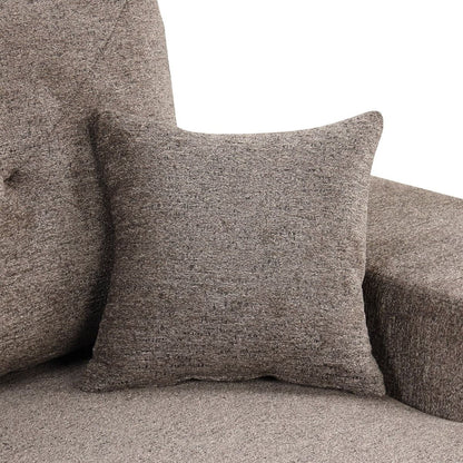 Reversible Sleeper Sectional Sofa Bed with Side Shelf and 2 Stools, Pull-Out L-Shaped Sofa Bed, Corner Sofa-Bed with Storage Chaise Left/Right Hande for Living Room, Knox Charcoal