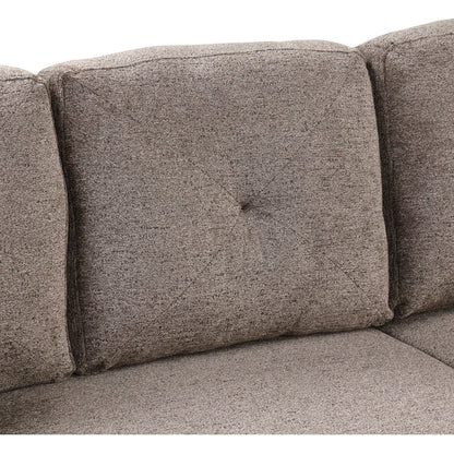 Reversible Sleeper Sectional Sofa Bed with Side Shelf and 2 Stools, Pull-Out L-Shaped Sofa Bed, Corner Sofa-Bed with Storage Chaise Left/Right Hande for Living Room, Knox Charcoal