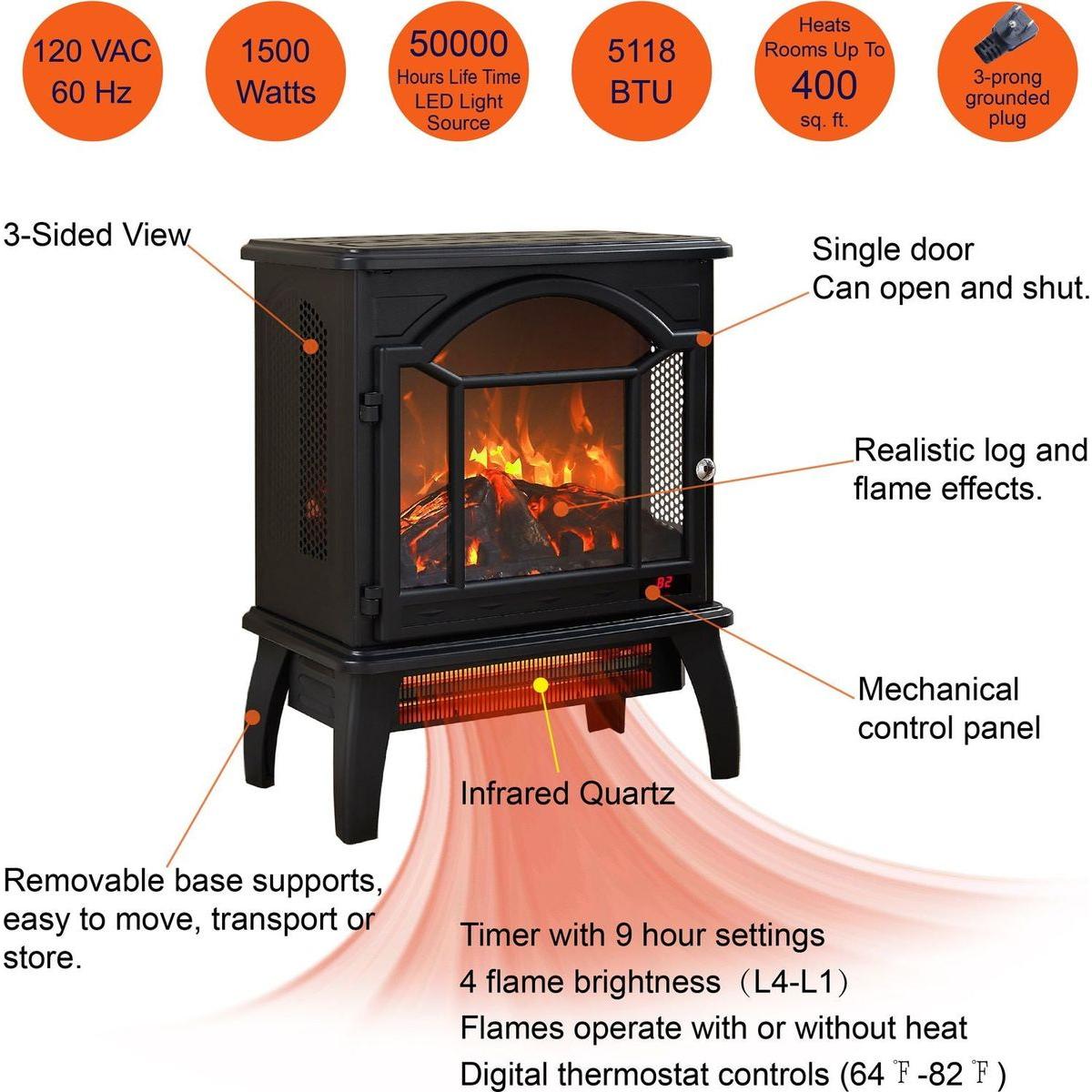 18 inch 3D Infrared Electric Stove with remote control