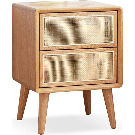 Pure Solid Wood Bedside Cabinet Modern Simple Nightstands North America Oak Bedside Cabinet Nordic Bedroom Solid Oak Storage Cabinet 0.4m