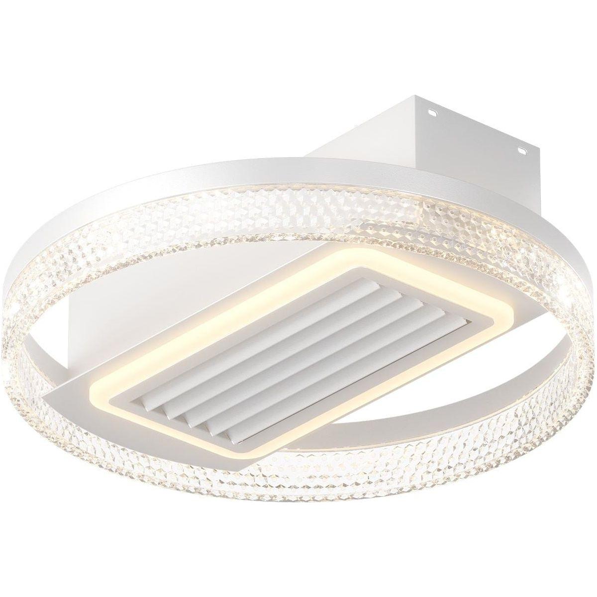 20inch Modern Leafless Ceiling Fan with Remote Control Removable and Washable, Reversible Motor