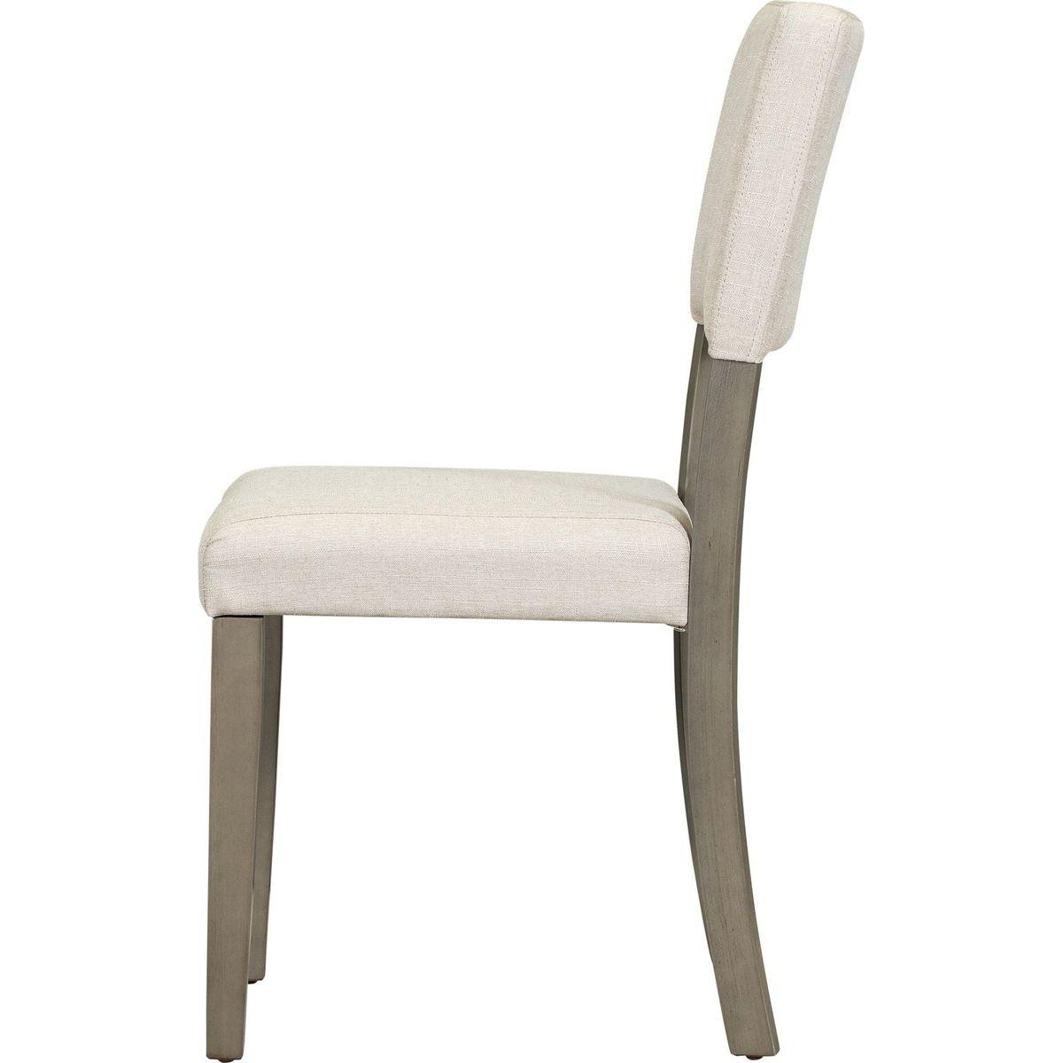 5-Piece Retro Round Dining Table Set with Curved Trestle Style Table Legs and 4 Upholstered Chairs for Dining Room (Taupe)