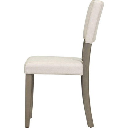 5-Piece Retro Round Dining Table Set with Curved Trestle Style Table Legs and 4 Upholstered Chairs for Dining Room (Taupe)