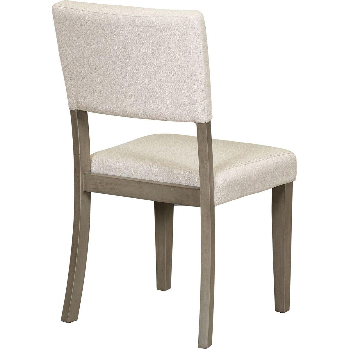 5-Piece Retro Round Dining Table Set with Curved Trestle Style Table Legs and 4 Upholstered Chairs for Dining Room (Taupe)