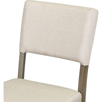 5-Piece Retro Round Dining Table Set with Curved Trestle Style Table Legs and 4 Upholstered Chairs for Dining Room (Taupe)